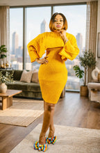 Load image into Gallery viewer, 2 piece Turtle Neck Sweater Dress Set