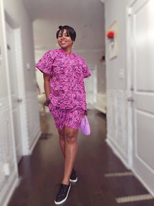 Ankara Kimono Short Set – One Size (XS–XL