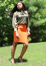 Load image into Gallery viewer, Silk Lantern Sleeve Blouse