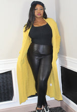 Load image into Gallery viewer, Cable Knit Dual Pocket  Ankle Length Sweater