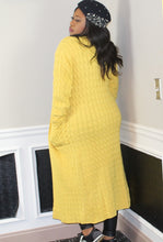 Load image into Gallery viewer, Cable Knit Dual Pocket  Ankle Length Sweater