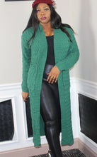 Load image into Gallery viewer, Cable Knit Dual Pocket  Ankle Length Sweater