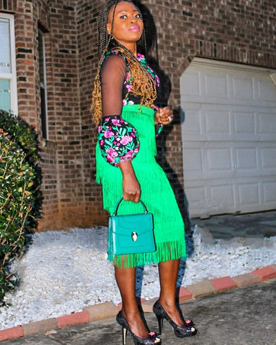 Knee length Tassel Skirt