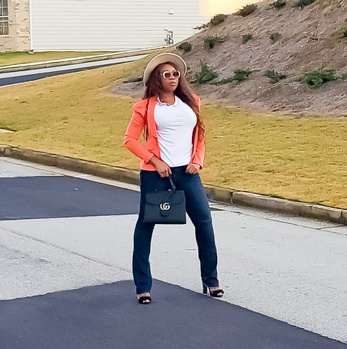 Puffy Sleeve Blazer with pockets