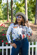 Load image into Gallery viewer, White print long sleeves shirt