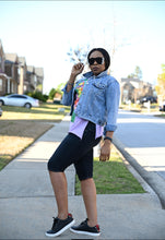 Load image into Gallery viewer, Pearl studded Boyfriend Jean Jacket
